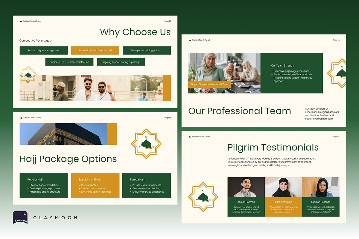 Hajj and Umroh Pitch Deck, a Presentation Template by Claymoon Lab (Photo 5 of 7)
