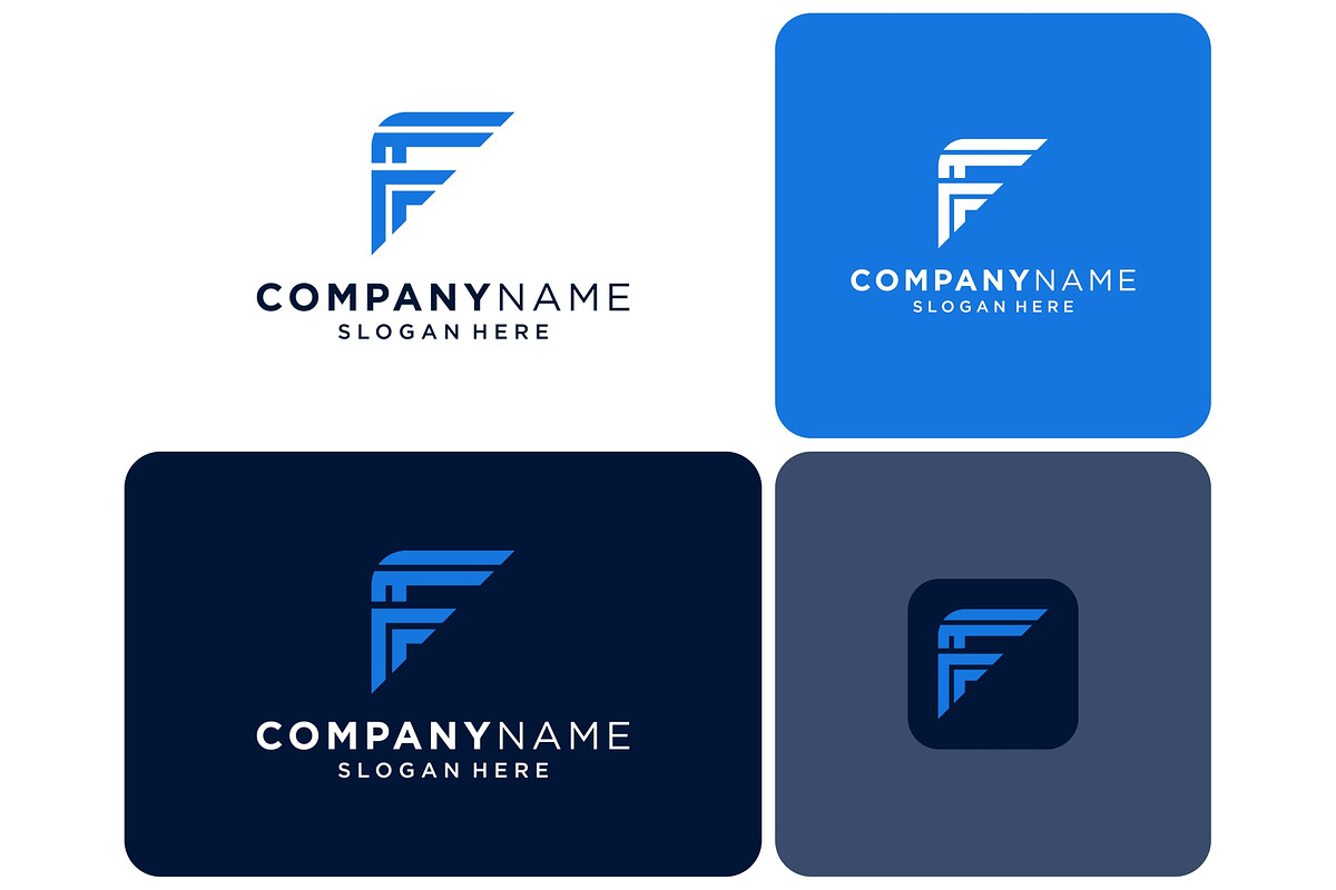 Letter F Line Geometric Logo, a Branding & Logo Template by ika trisiana (Photo 2 of 2)