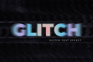 Glitch Text Effect Mockup Layout, a Layer Style Add-On by CreativeShaper