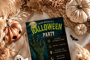 Haunted Halloween Party Invite, an Invitation Template by Arslan (Thumbnail 2 of 5)