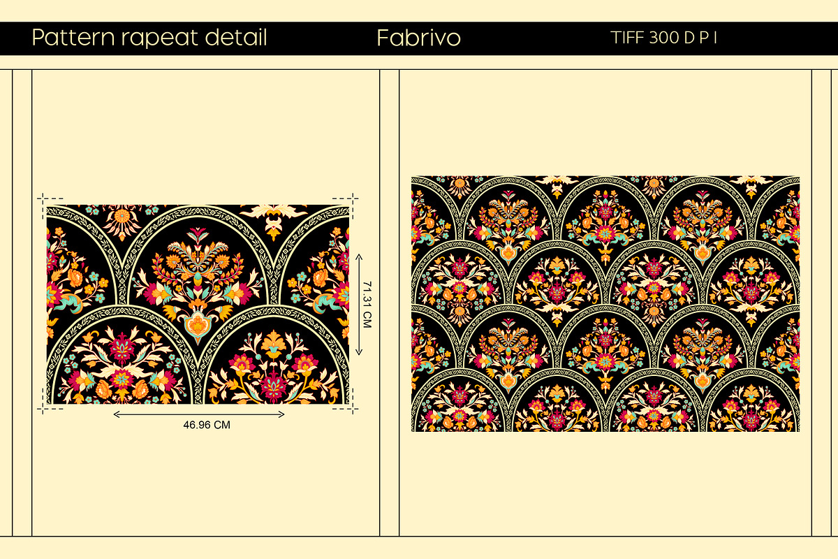 MUGHAL Blossom Arches Pattern, a Pattern Graphic by Fabrivo (Photo 8 of 11)