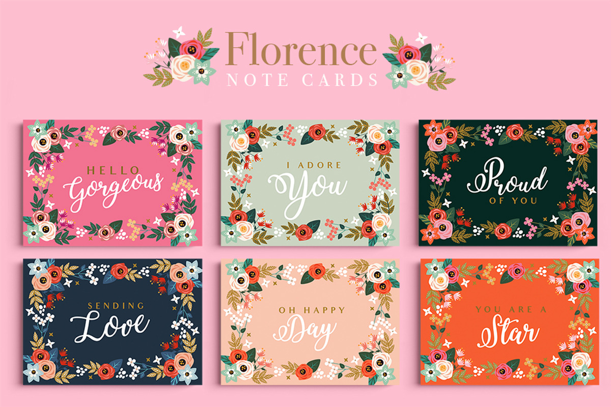 Florence Note Cards, a Card Template by Werlang Paper (Photo 1 of 7)