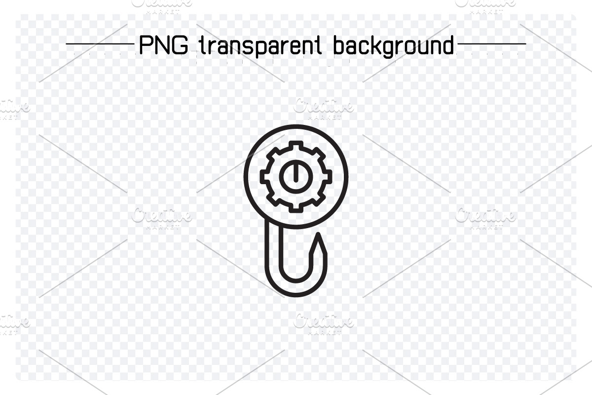 Winch Crane Hook Icons, an Outline Icon by Designfour (Photo 3 of 7)