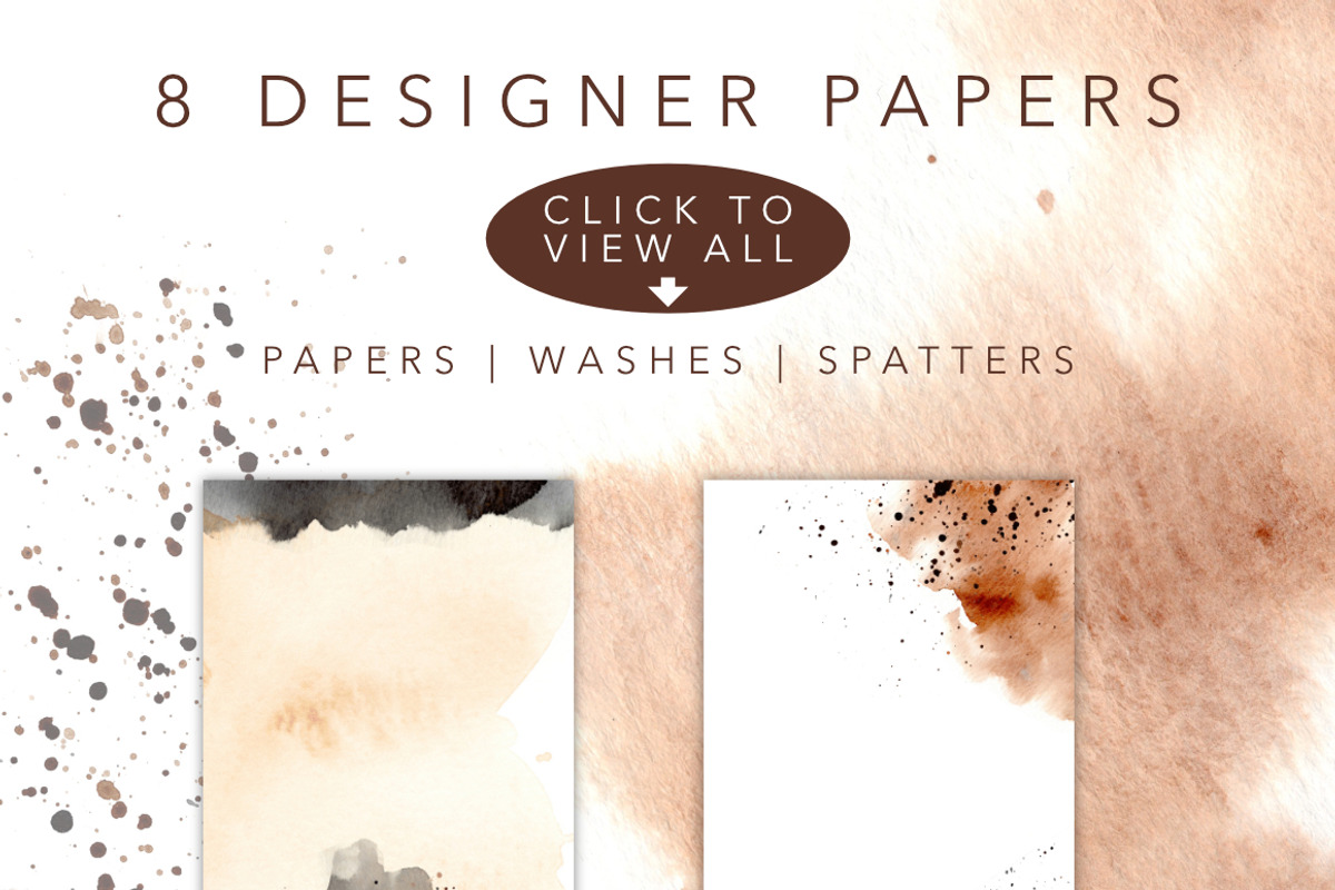 Ombre Grey & Brown Washes, an Illustration by Feather Grace Designs (Photo 2 of 7)