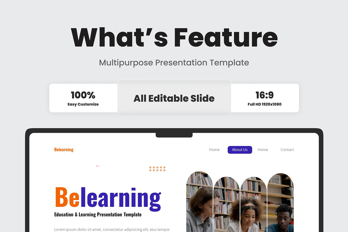 Education & Learning Powerpoint, a Presentation Template by SquidPixey (Photo 2 of 6)