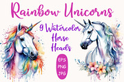 Rainbow Unicorn, an Animal Illustration by Michiru13 (Thumbnail 1 of 3)