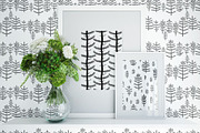 6 patterns with pines, a Pattern Graphic by pineart (Thumbnail 3 of 5)