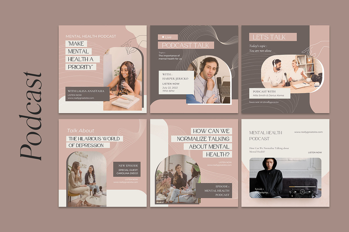 Mental Health Instagram | CANVA, a Social Media Template by Azruca