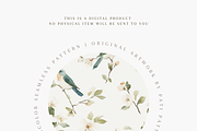 Watercolor Blue Jays and Cherry Blos, a Pattern Graphic by Pati Charm Studio (Thumbnail 4 of 8)