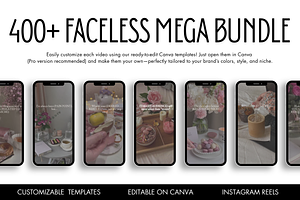 400+ Faceless Mega Bundle With Hook, a Templates & Theme by wekreatif