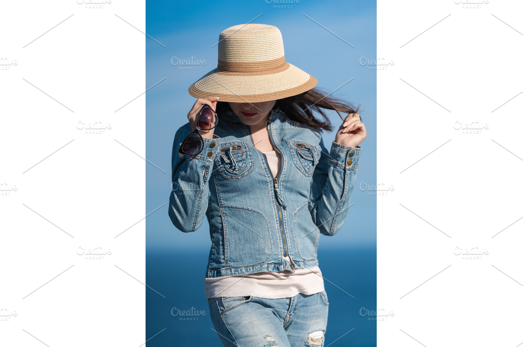 Portrait of female in denim jacket, a Person Photo by Alexander-Piragis