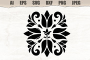Stencil Floral Mandala Vector Design, a Decorative Illustration by MARYCRAFTIRIA (Thumbnail 1 of 3)