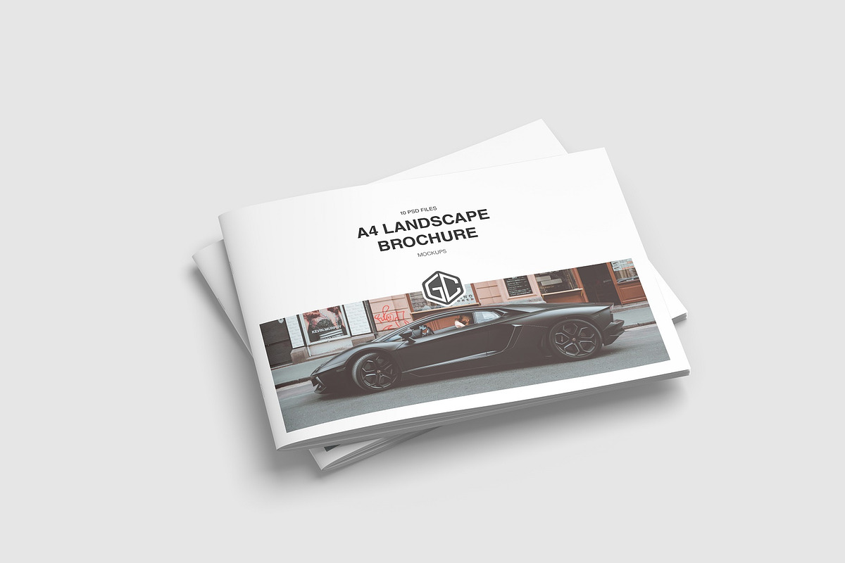 A4 Landscape Brochure Mockup, a Books & Magazine Mockup by graphiccrew (Photo 2 of 17)