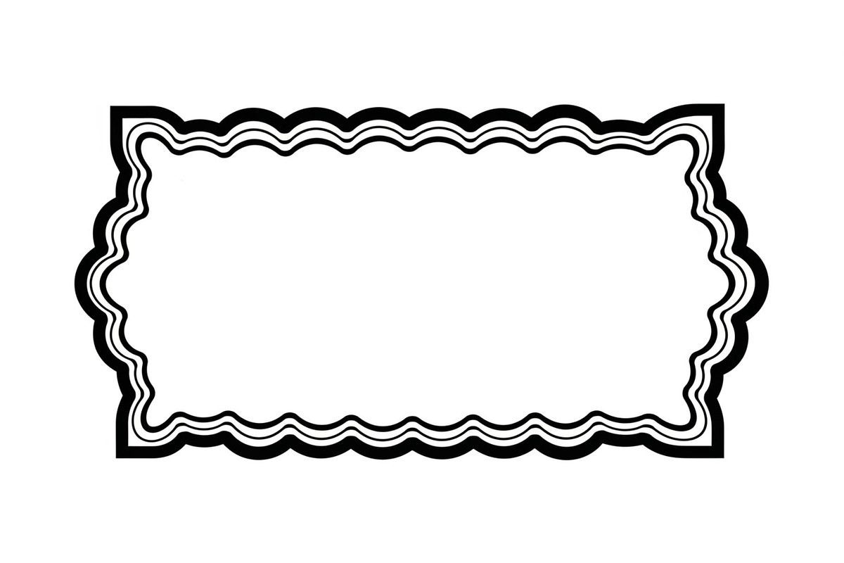 Wavy Scalloped Label Frame Bundle, an Illustration by musafir_fashion (Photo 27 of 51)