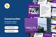 Construction Company Profile Slides, a Presentation Template by twinstd (Thumbnail 1 of 4)