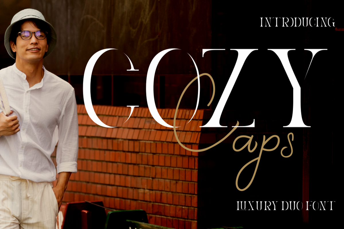 Cozy Caps - Luxury Duo Font, a Font by PutraCetol Studio (Photo 1 of 11)