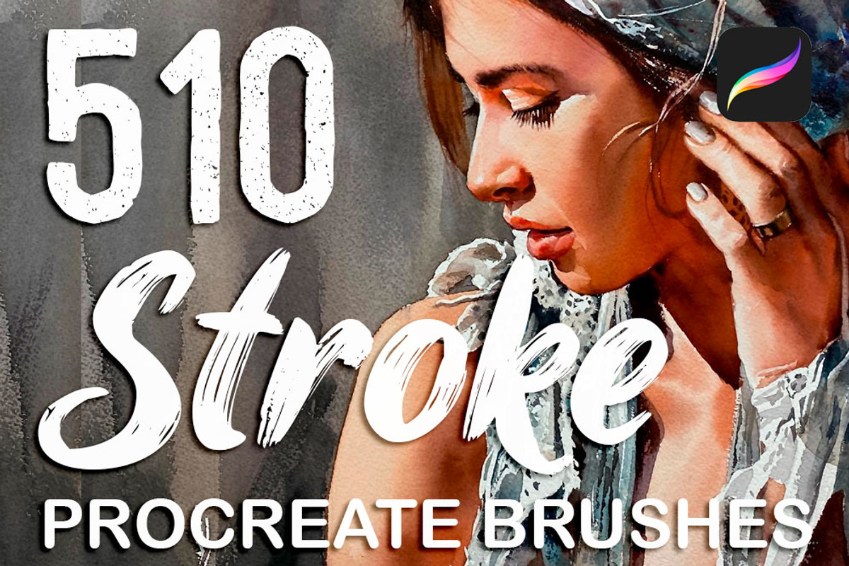 stroke brushes procreate brushes, a Brush Add-On by EnriqueSaezStudio (Photo 1 of 2)