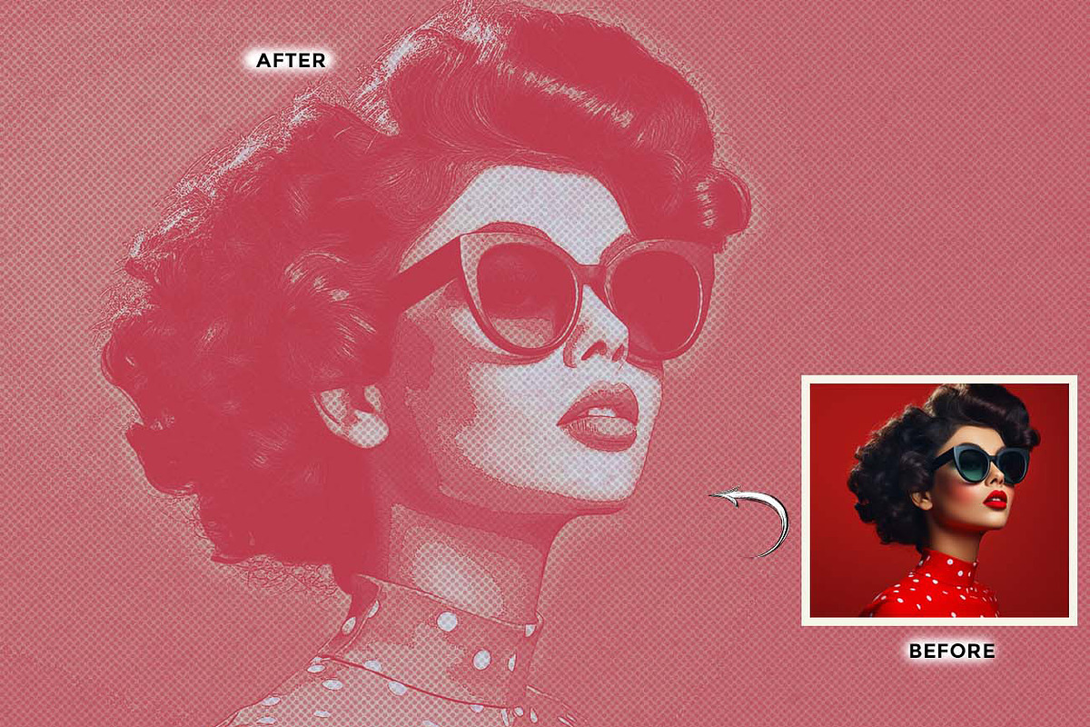 RISOGRAPH POSTER FX Photoshop Action, an Action Add-On by Studio Retouch (Photo 9 of 13)