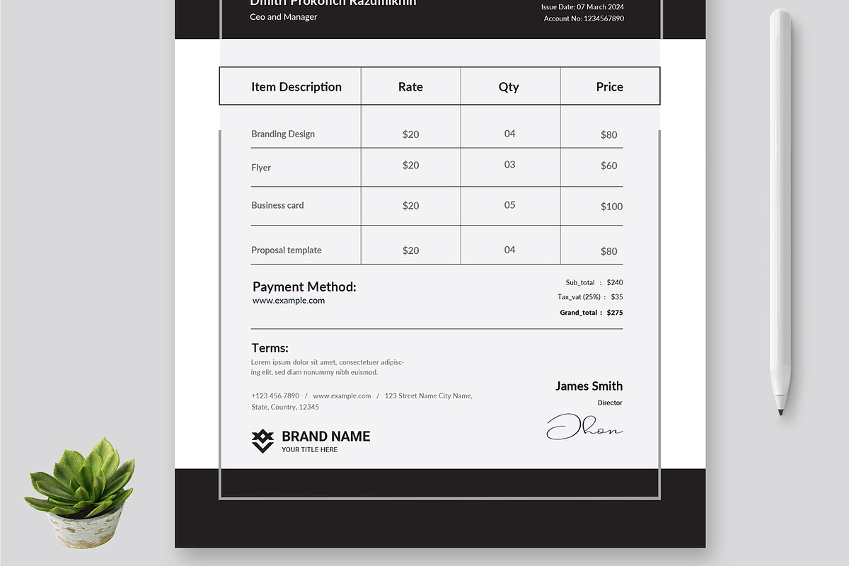 Invoice Design Layout