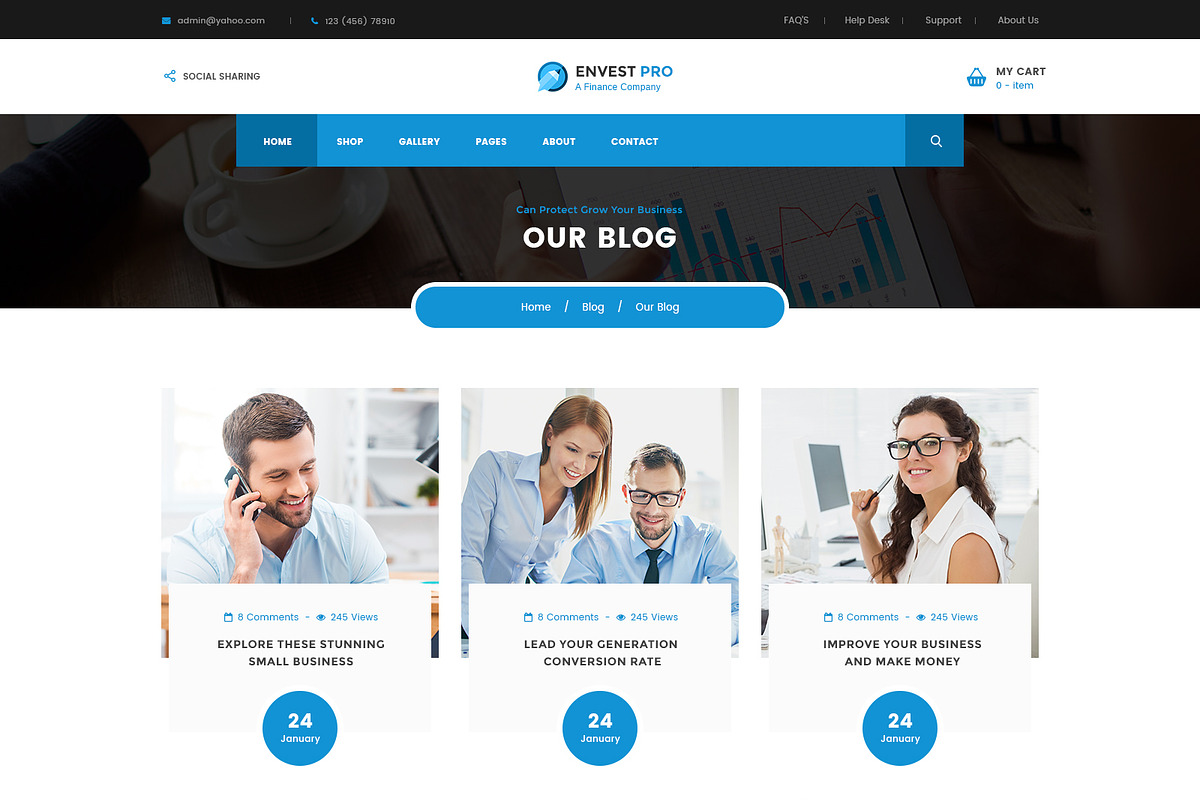 Envest Pro - Multipurpose Theme, a WordPress Template by DigitalCenturySF (Photo 3 of 18)
