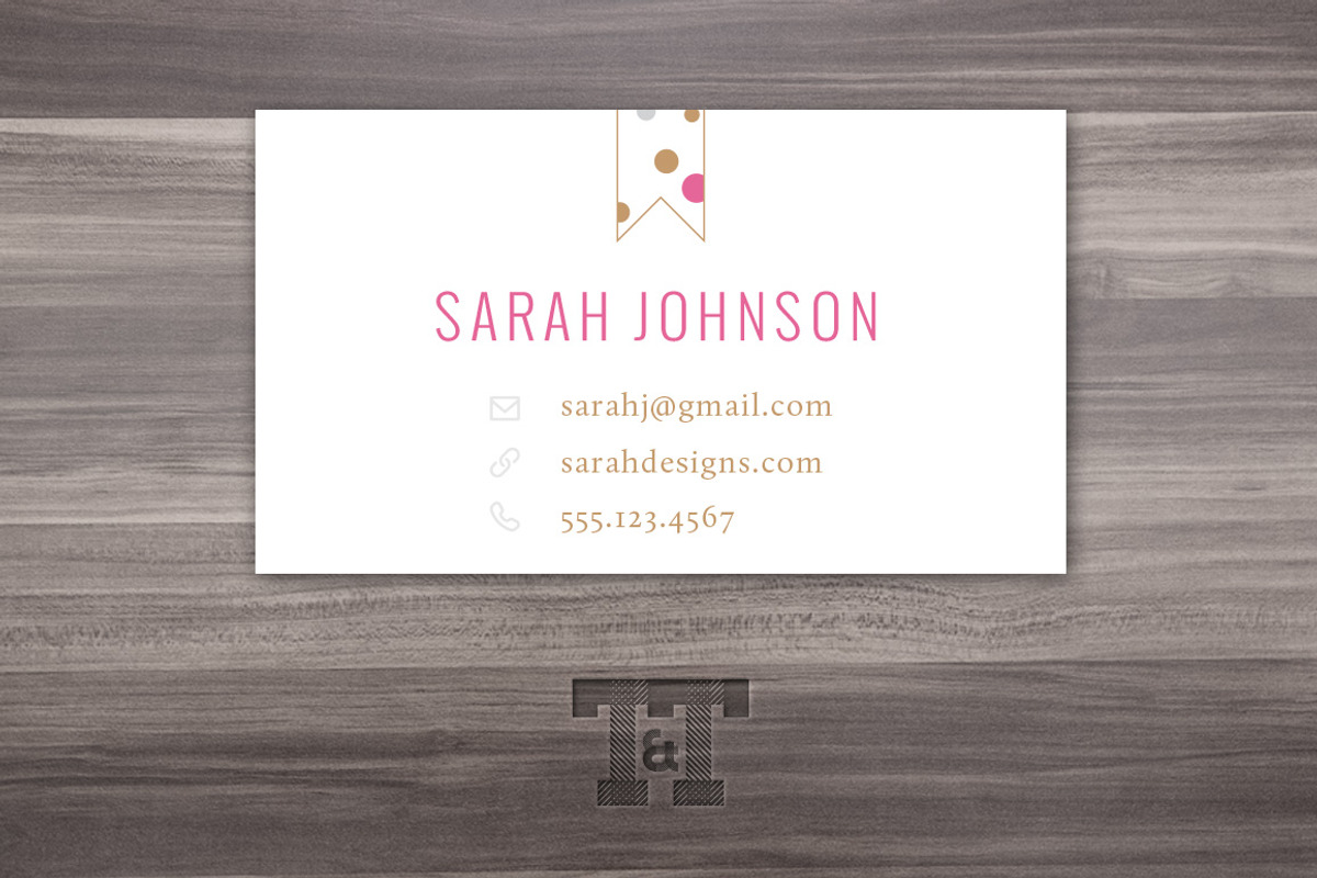 Glam Dots Business Card, a Business Card Template by Twilight & Twine (Photo 2 of 3)