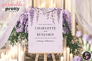 Wisteria PSD Wedding Sign Mockup, a Product Mockup by Printable Pretty Studio (Thumbnail 4 of 5)