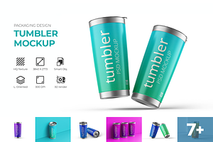 Stainless Thermos Tumbler Mockup