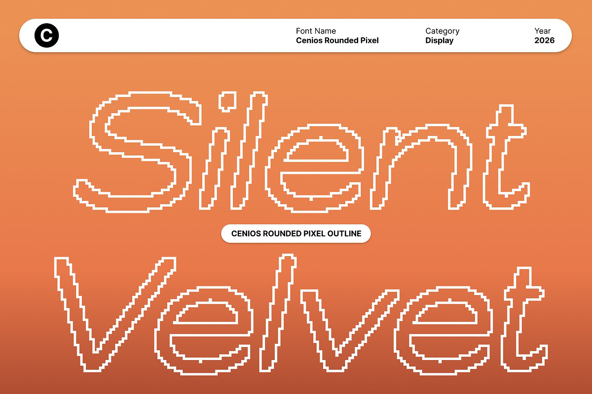 Cenios Rounded Pixel, a Sans Serif Font by Craft Supply Co. (Photo 2 of 8)