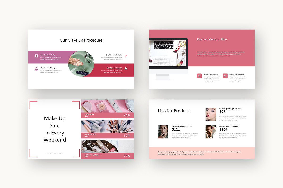 Huio : Beauty Brand Powerpoint, a Presentation Template by Punkl Camp (Photo 6 of 16)