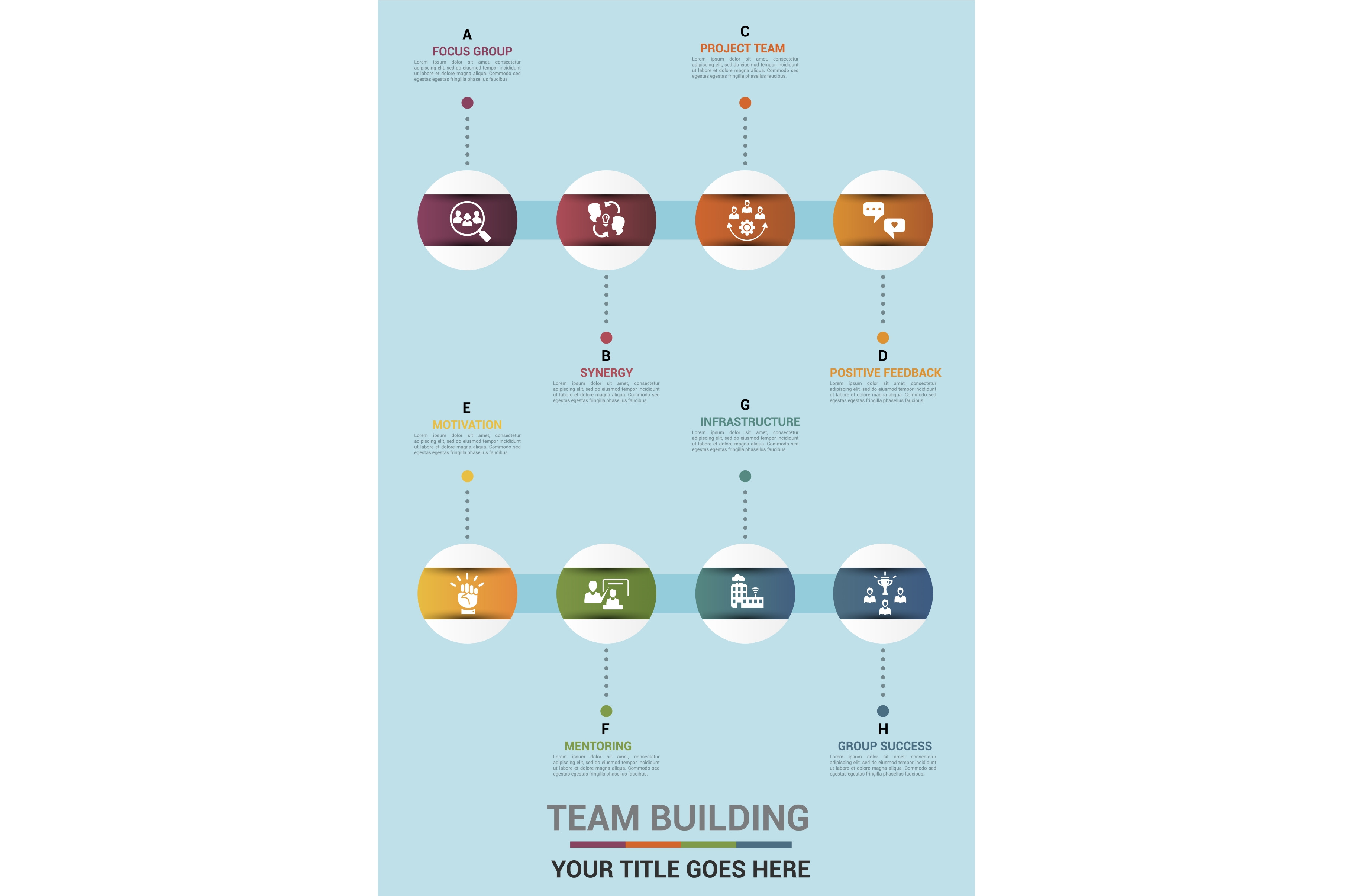 Infographic Team Building template, a Food Illustration by Aimagenarium ...