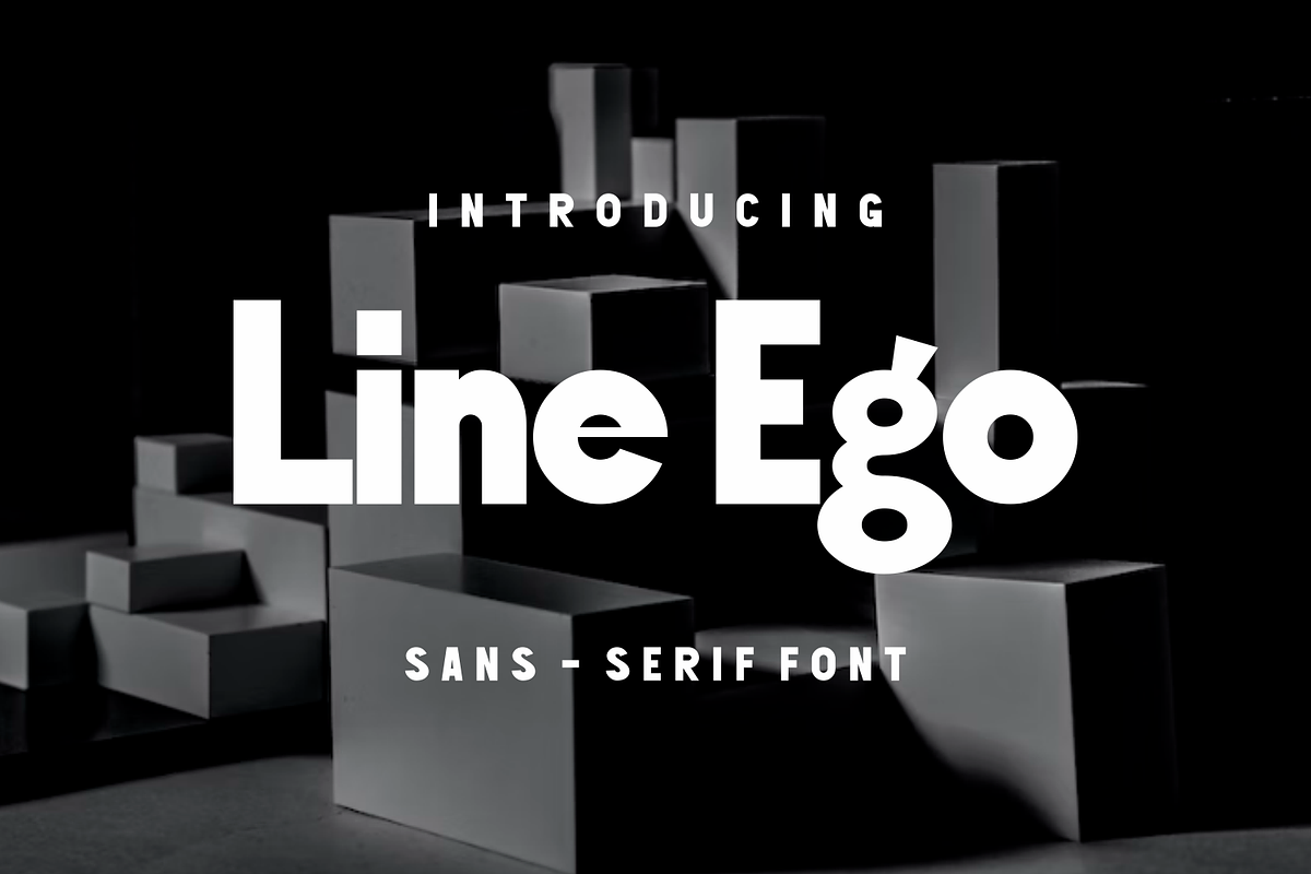 Line Ego, a Sans Serif Font by lelevien (Photo 2 of 4)