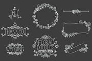 Floral Doodles clip art bumper pack, an Illustration by Katy Clemmans (Thumbnail 2 of 5)