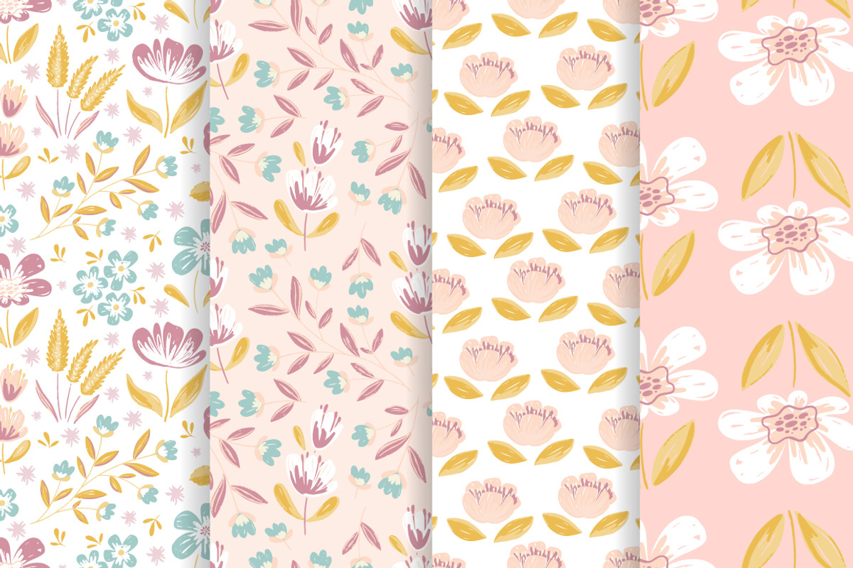 Meadow 100 floral seamless patterns, a Pattern Graphic by DariSmartArt (Photo 8 of 33)