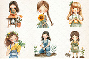 Garden Girl Clipart, an Illustration by Rose Art (Thumbnail 3 of 3)
