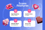 Valentine's Day 3D Icons, an Object 3D Model by Rakata Studio (Thumbnail 2 of 7)