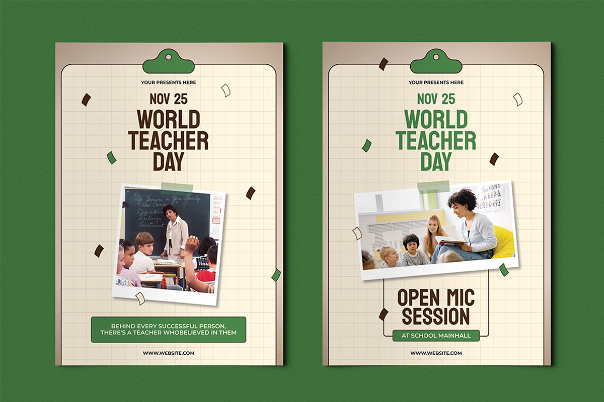 Genial - World Teacher Day Flyer, a Flyer Template by Attype (Photo 3 of 4)
