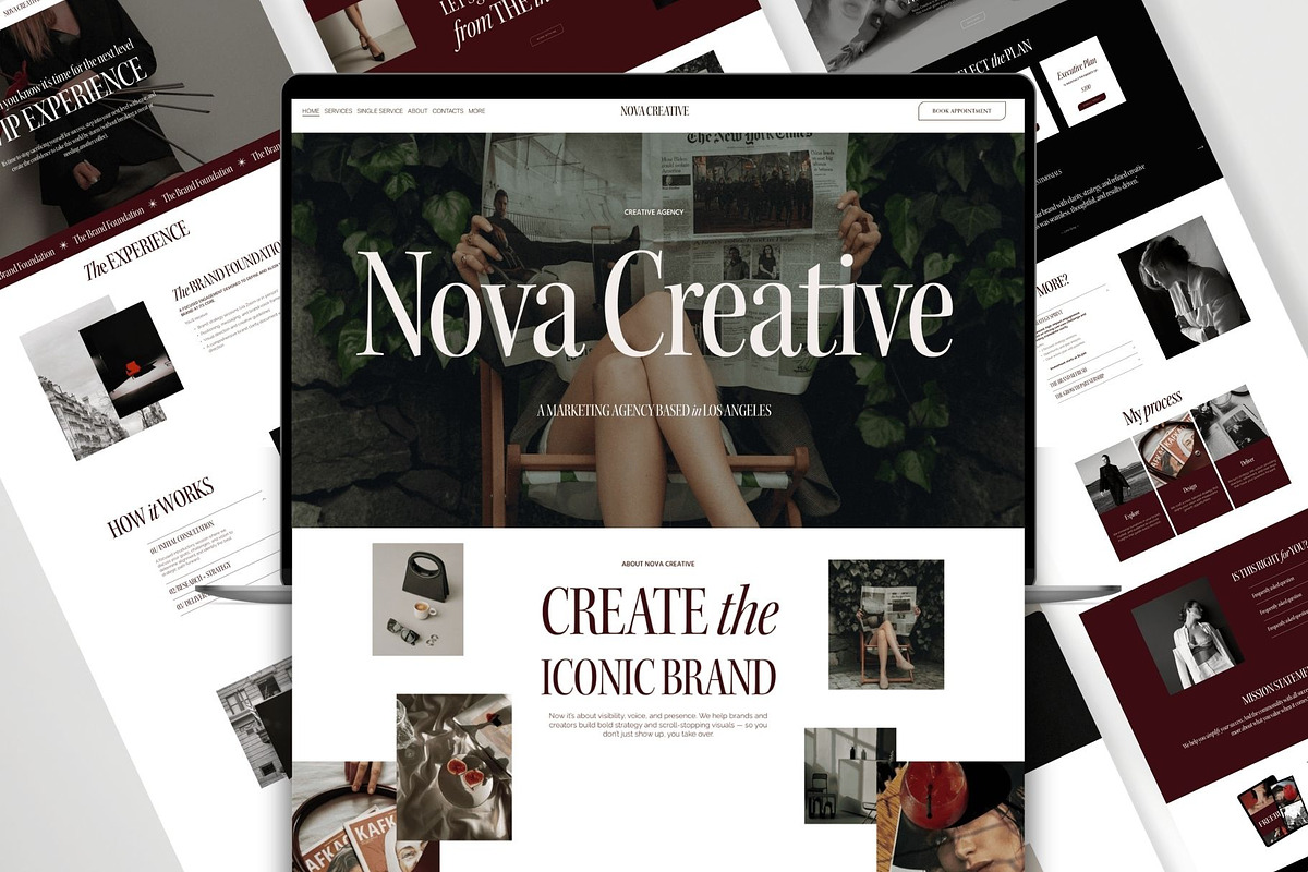 Squarespace Agency Website Template, a Squarespace Template by Presentibox (Photo 1 of 14)