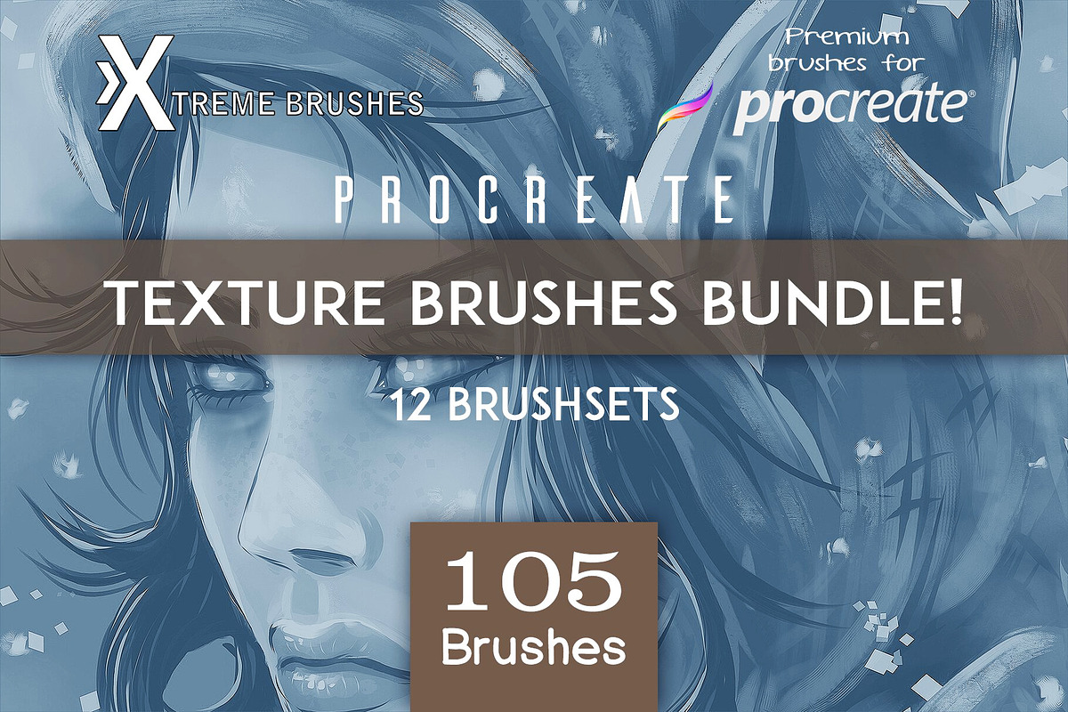 Procreate Texture Brushes BUNDLE!, a Brush Add-On by Extreme Brushes (Photo 1 of 13)