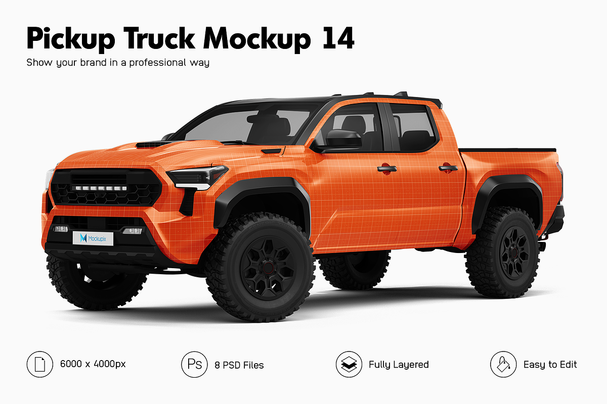 Pickup Truck Mockup 14, a Product Mockup by Mockupix (Photo 1 of 12)