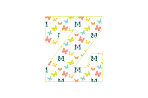 Colorful Butterfly Alphabets A-Z