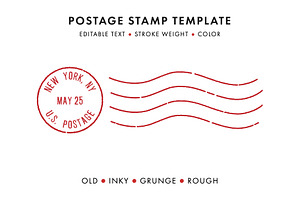 Postage Stamp Template Set Updated