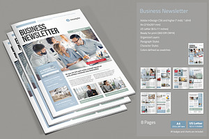 InDesign Corporate Newsletter, a Brochure Template by MrTemplater