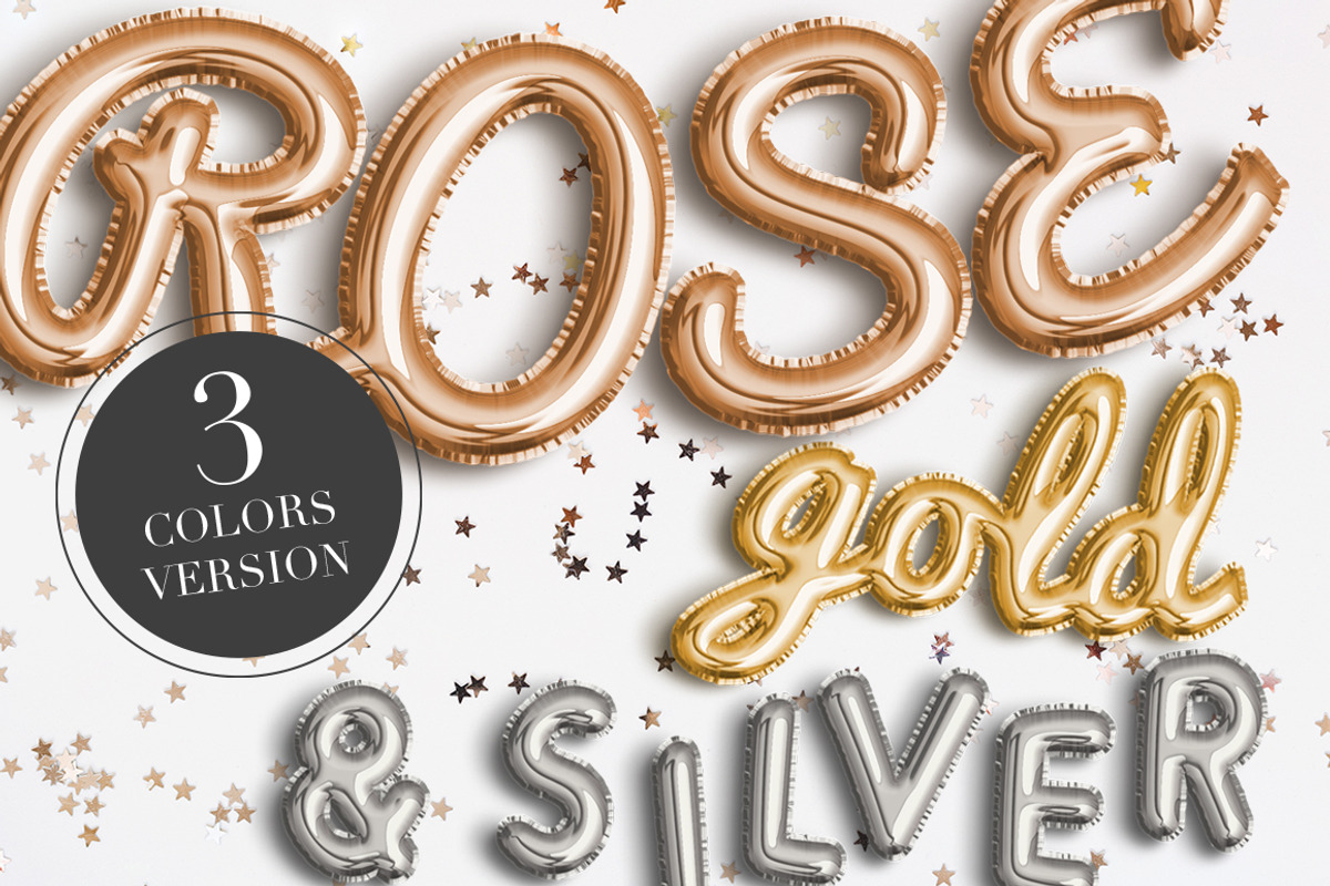 Foil Balloon Text Effect, a Layer Style Add-On by Evlogiev Studio (Photo 5 of 13)