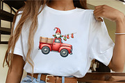 Christmas Gnome and Truck Clipart, an Illustration by CrexoraLab (Thumbnail 3 of 5)