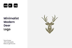 Minimalist Modern Deer Logo, a Branding & Logo Template by Luxury Logos