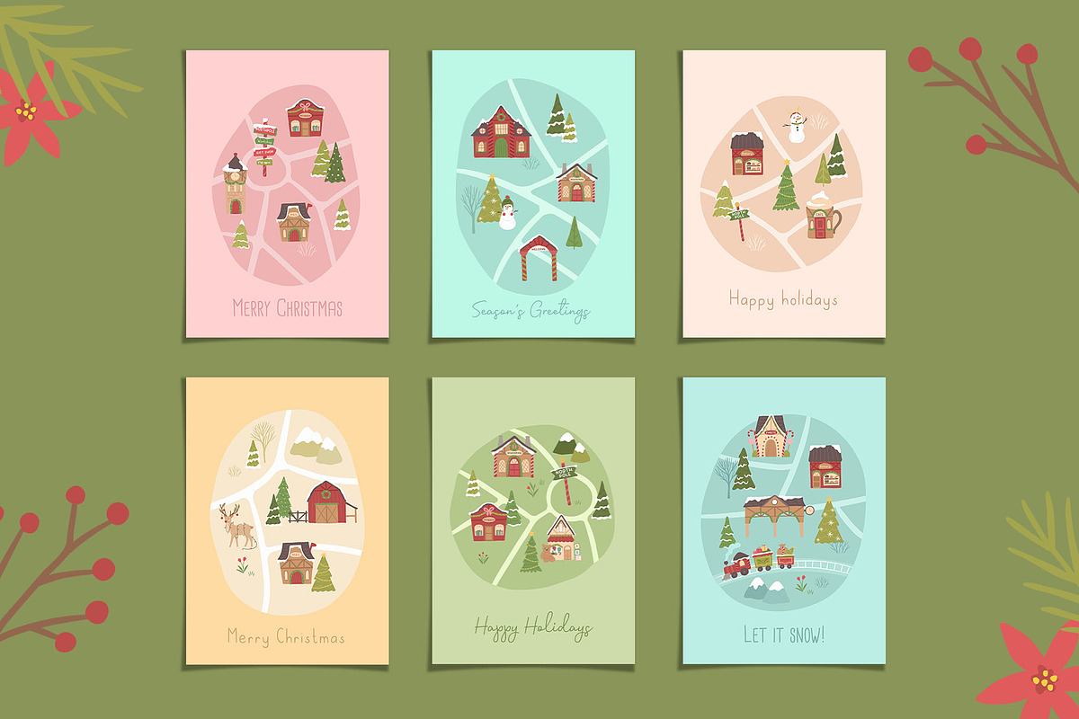 Holiday Santa Village Illustrations, a Background Graphic by CreativeChristiana (Photo 10 of 15)