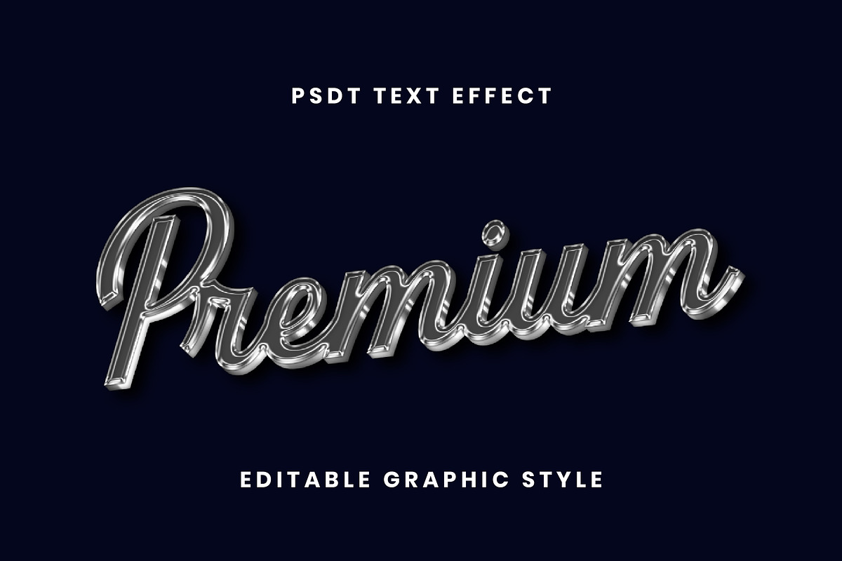Expensive Chrome Script Text Effect