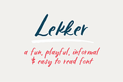 Lekker Handwritten Font, a Sans Serif Font by Susan Brand Design (Thumbnail 1 of 4)