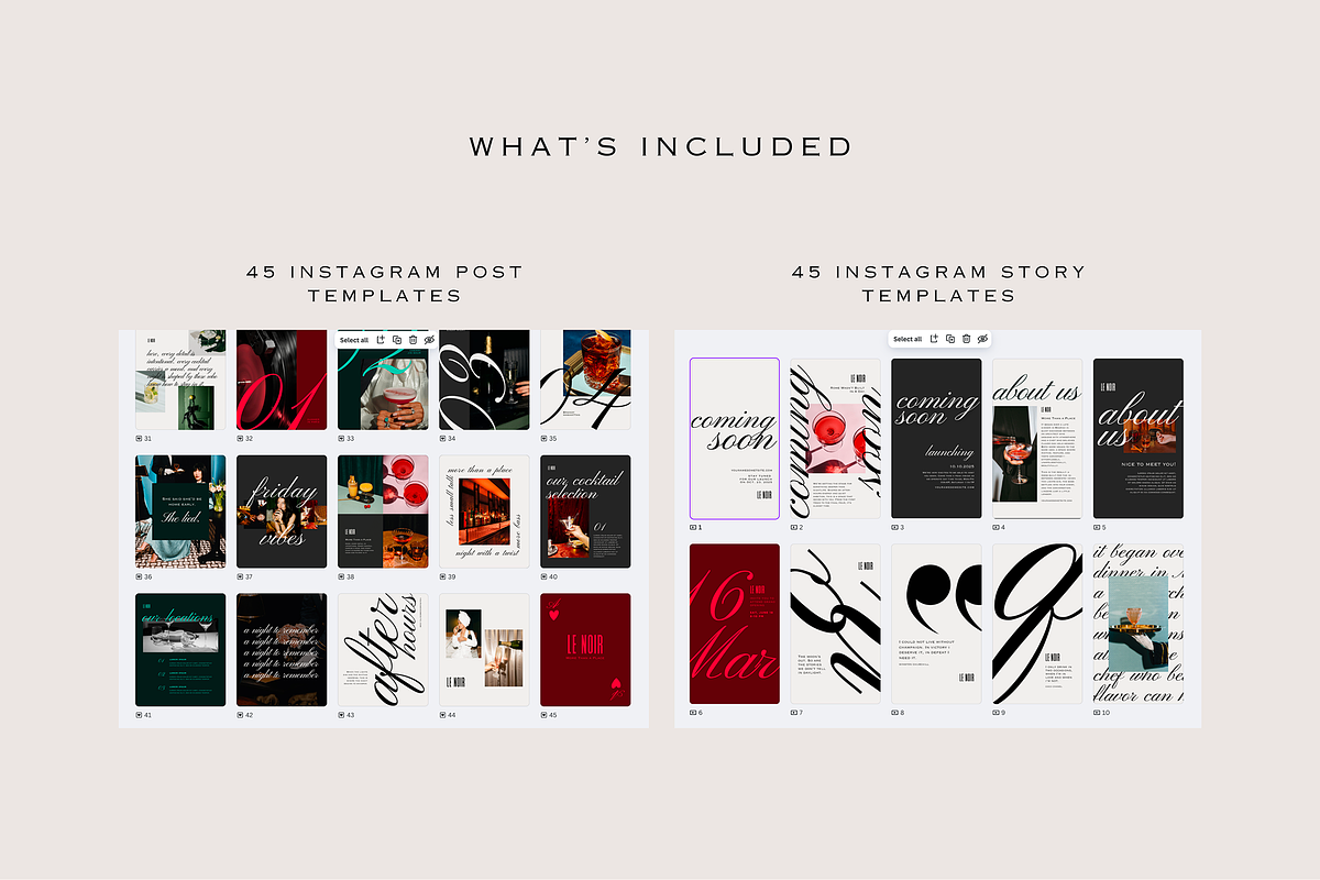Chic Instagram Posts & Stories Canva, a Social Media Template by LePosey Studio (Photo 7 of 7)