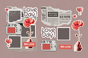 Love - Scrapbook Layout & Elements, an Object Graphic by Ghurafa Studio (Thumbnail 1 of 3)